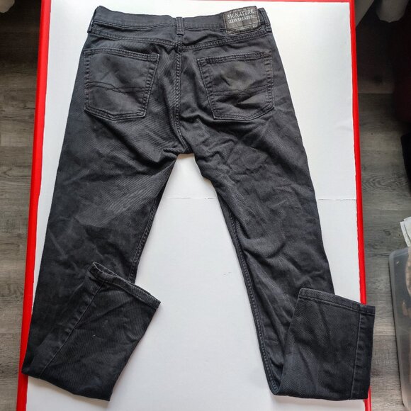 Signature by Levi Strauss S26 jeans men's size W32/L34 black skinny - Picture 3 of 15